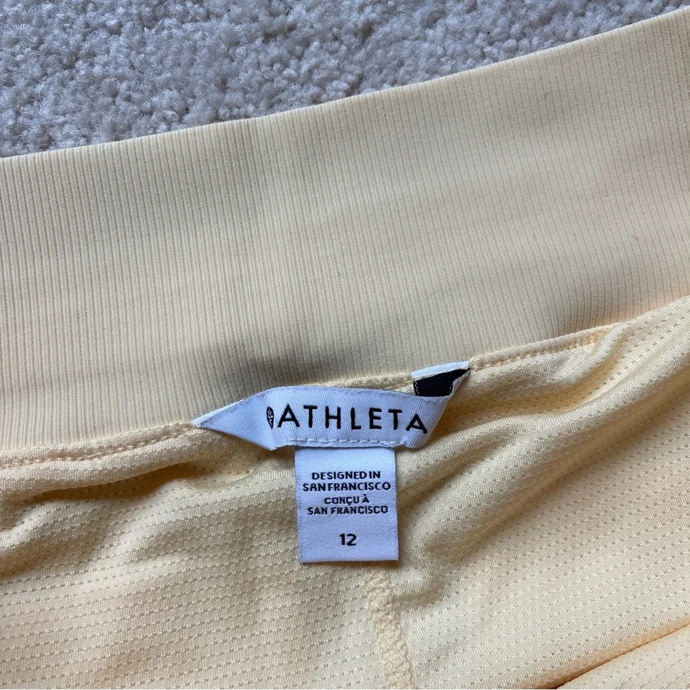 Athleta Brooklyn Mid Rise 16" Skort Yellow Skirt Workout - Picture 4 of 6